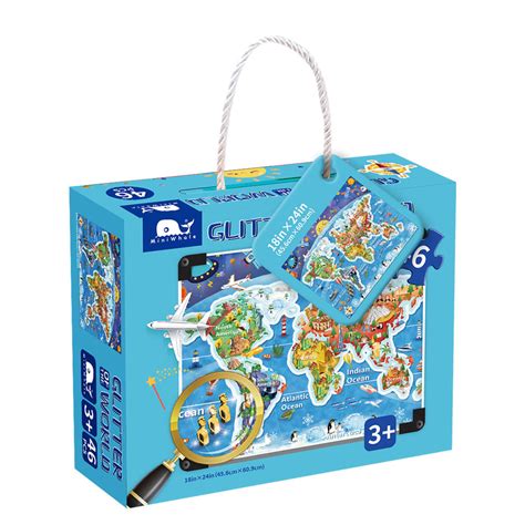 Customized World Map Paper Jigsaw Puzzle Kids World Map for Kids ...