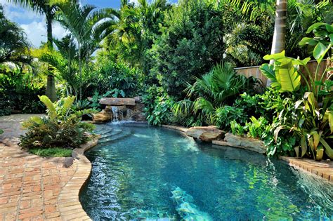 20+ Backyard Tropical Pool Landscaping Design - DHOMISH