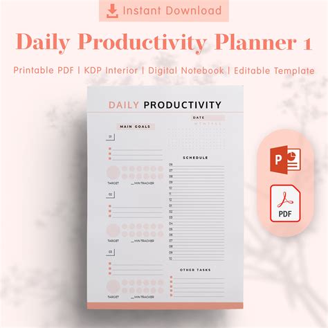 Productivity Planner Template