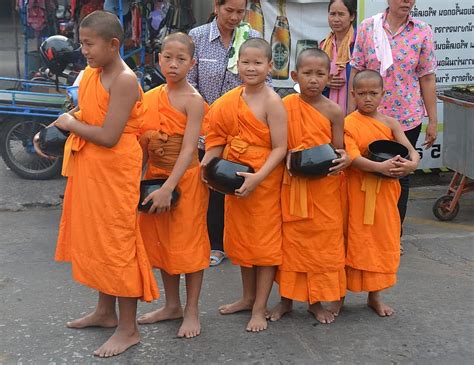 Mönche, Kinder, Thailand, Asien, Buddhismus, Kultur, jung, Buddha, Buddhist, klein, religiös ...