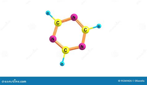 Triazine Molecular Structure Isolated On Grey Royalty-Free Illustration | CartoonDealer.com ...