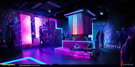 Lizzie's Bar Art - Cyberpunk 2077 Art Gallery | Cyberpunk art, Environment concept art ...