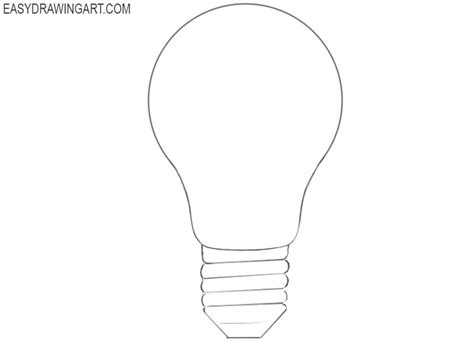 How to Draw a Light Bulb | Easy Drawing Art | Light bulb art drawing, Light bulb drawing, Light ...