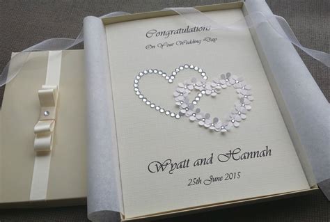 Large Wedding Day Congratulations Card Handmade Personalised Boxed or ...