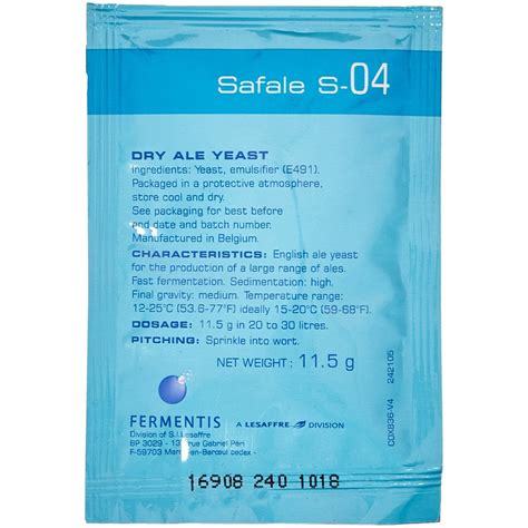 Fermentis Safale S-04 dry yeast - The Electric Brewery