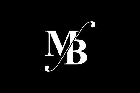 MB Monogram Logo Design By Vectorseller | TheHungryJPEG.com