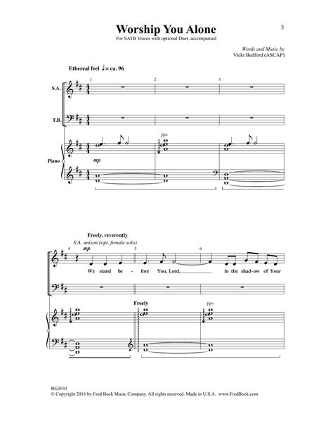 Worship You Alone Sheet Music | Vicki Bedford | SATB Choir