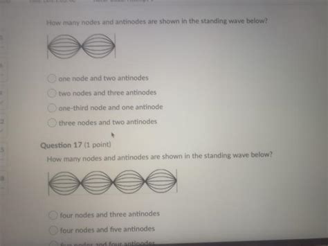 Solved How many nodes and antinodes are shown in the | Chegg.com