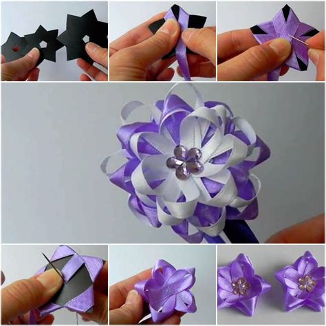 How to DIY Easy Ribbon Flower Bow