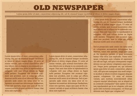 Old Newspaper Vector 124139 Vector Art at Vecteezy