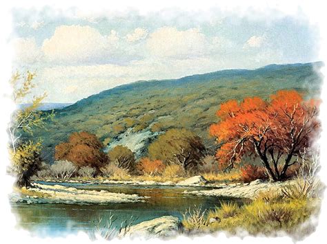 Autumn Reflections, hills, art, autumn, trees, artwork, water, painting, river, HD wallpaper ...