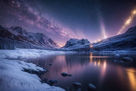 Aurora Borealis Sky Landscape Free Stock Photo - Public Domain Pictures