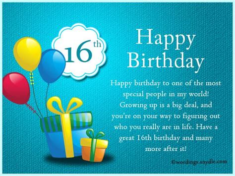 16th Birthday Wishes, Messages and Greetings - Wordings and Messages Happy 16th Birthday Son ...