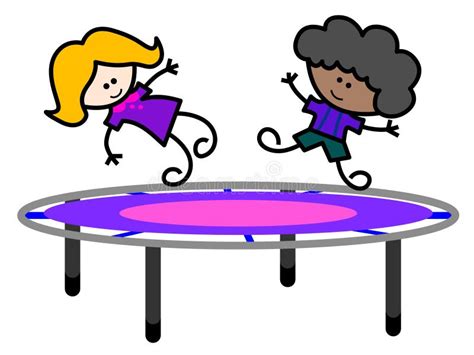 Kids At Trampoline Stock Image - Image: 23973431