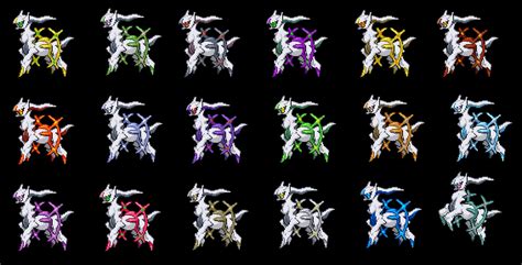 Arceus Forms by krosskothen on DeviantArt