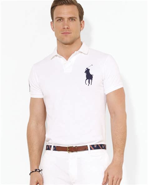 Ralph lauren Polo Wimbledon Customfit Big Pony Polo Shirt in White for ...