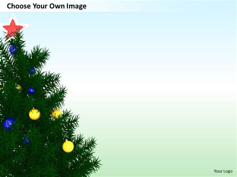 0514 Christmas Tree With Colorful Stars Image Graphics For Powerpoint | PowerPoint Presentation ...