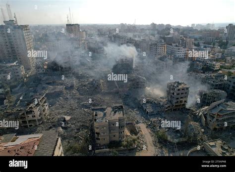 GAZA CITY, PALESTINE - 10 October 2023 - Widespread damage to buildings ...