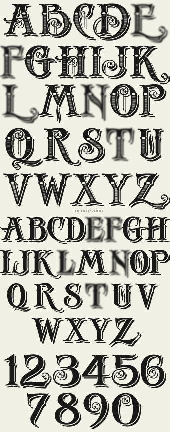 Letterhead Fonts / LHF Antique Shop / Decorative Fonts | Arts & crafts | Pinterest | Antique ...