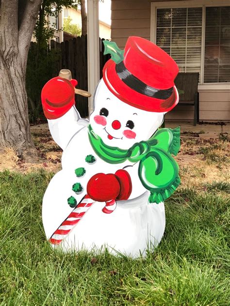 Vintage Snowman Vintage Christmas Vintage Look Snowman Wooden Snowman ...