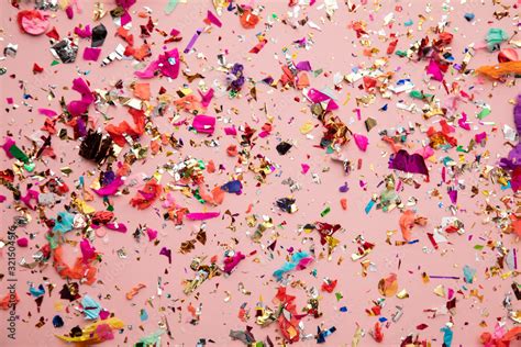 Bright colourful party sparkling party confetti background Stock Photo ...