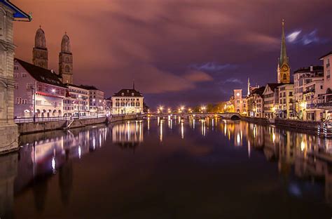 160+ Zurich Switzerland Night Aerial View Stock Photos, Pictures ...