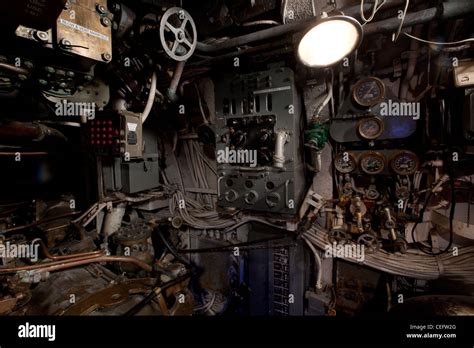 Interior View of the USS CAVALLA, WWII Submarine, Seawolf Park, Galveston, Texas Stock Photo - Alamy