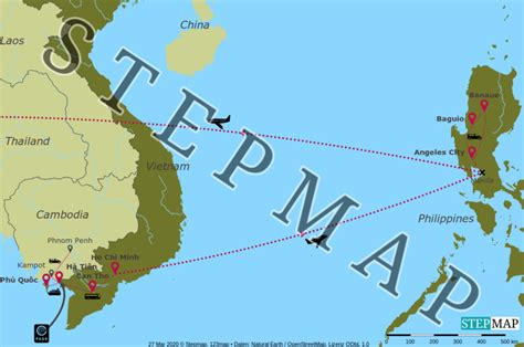 StepMap - Vietnam/Philippines - Landkarte für Vietnam