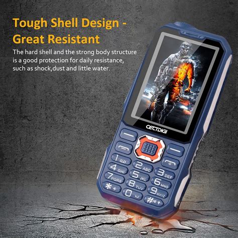 Cectdigi T19 Rugged 2G GSM Mobile Phone,Shockproof Military-Designed ...