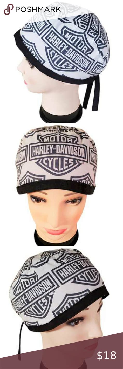 Harley Davidson: Scrub, Surgical, Medical Cap, Chef's Hat; pixie style ...