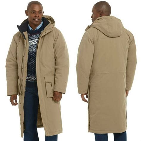 LL BEAN Gore-Tex Nor'easter Long Commuter Parka Tan Thinsulate Hooded Mens L #LLBean #Parka ...