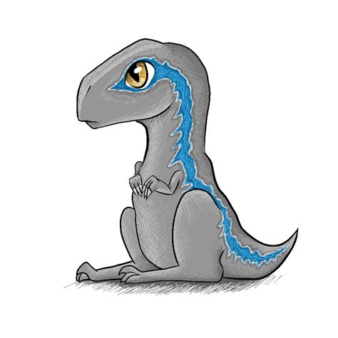 Baby raptor - Blue by LimonzArt on DeviantArt