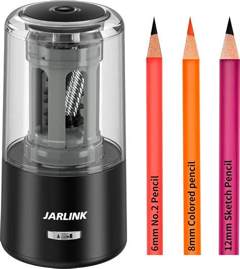 Amazon.com : JARLINK Electric Pencil Sharpener, Heavy Duty Pencil Sharpener for 6-12mm Colored ...