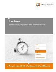 Lactose some basic properties - Lactose Some basic properties and | Course Hero