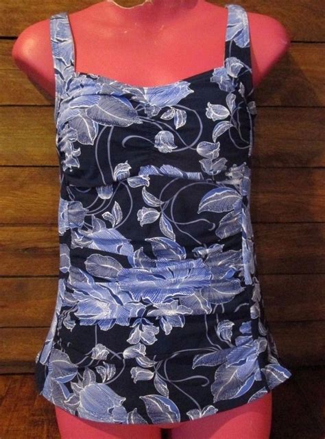 Lands' End Women's Shaping Princess Tankini Top Size 6 Swimwear ...