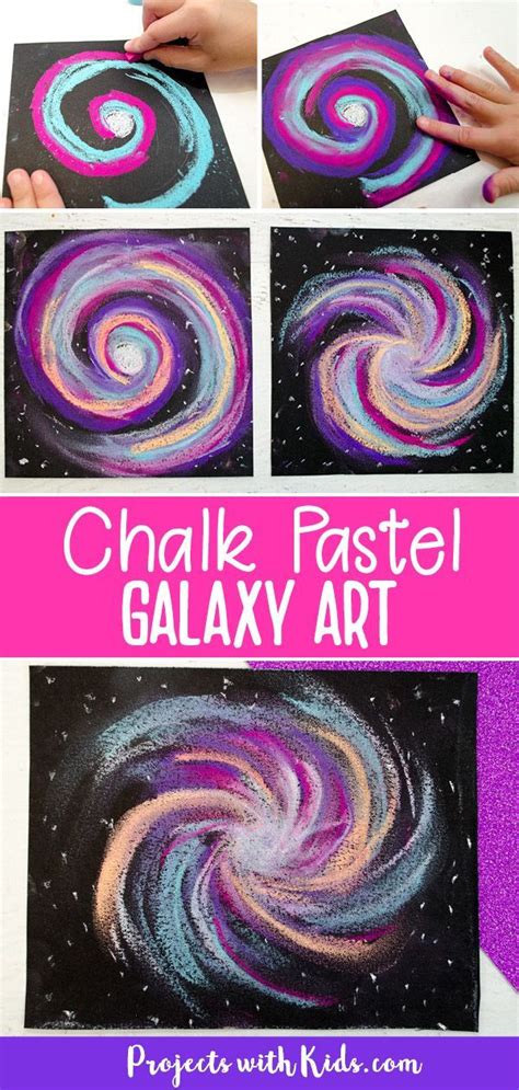 Awesome Galaxy Chalk Pastel Art Project for Kids | Art classroom ...