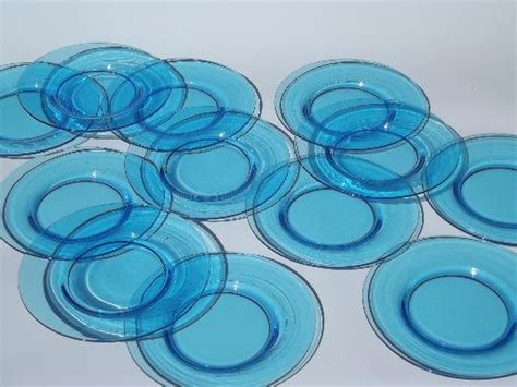 Vintage Coloured Glass Plates - Glass Designs