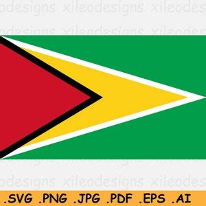 Guyana Flag SVG, Guyanese National Nation Country Banner, Cricut Cut ...