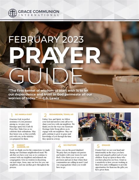 Prayer Guide—February 2023 – GCI Update