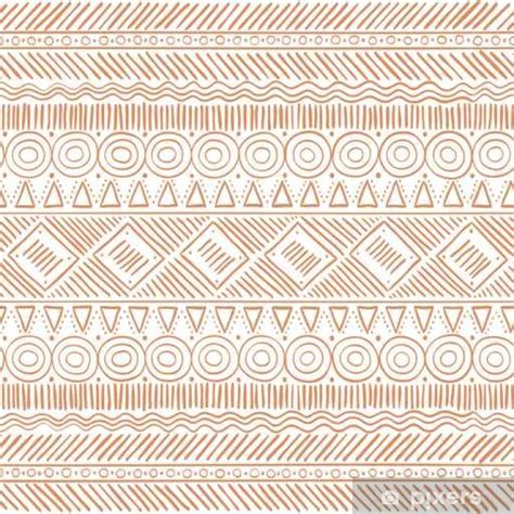 Wall Mural Hand Drawn Tribal Boho Seamless Pattern. Ethnic Geometric ...