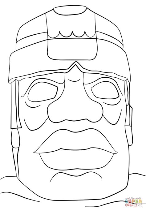 Ancient Olmec Head coloring page | Free Printable Coloring Pages Free Printable Coloring Pages ...