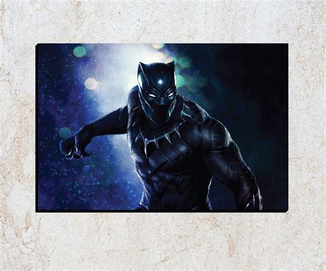 Canvas Black Panther Canvas Art Black Panther Marvel Poster | Etsy