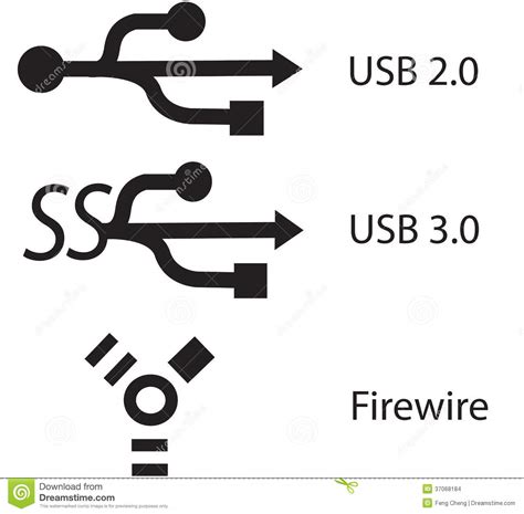 Usb Port Types Symbols