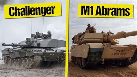 British Challenger 2 vs American M1 Abrams tank - YouTube