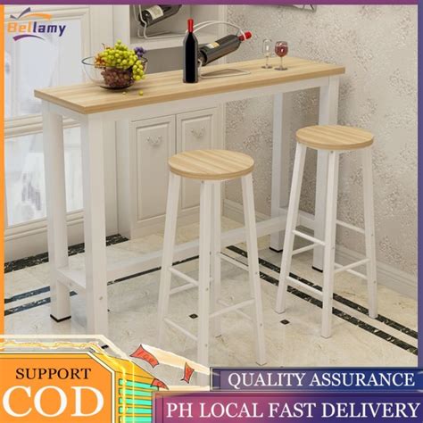 Bar Table And Chair Combination Mini Bar Table + 2 Chairs Set | Lazada PH