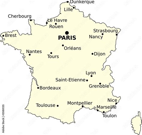 carte des villes france» Info ≡ Voyage - Carte - Plan