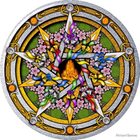 "Sabbat Pentacle for Beltane, the Celtic May Day Festival" by Ricky Barnes | Redbubble