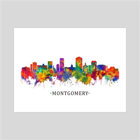 Montgomery Alabama Skyline, an art print by Towseef Dar - INPRNT