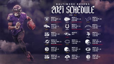 Baltimore Ravens 2021 Season Schedule Release