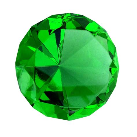 DSP - Giant Emerald Green Cut Glass Diamond Jewel, Big 60mm Emerald Green Diamond measures 2 1/4 ...